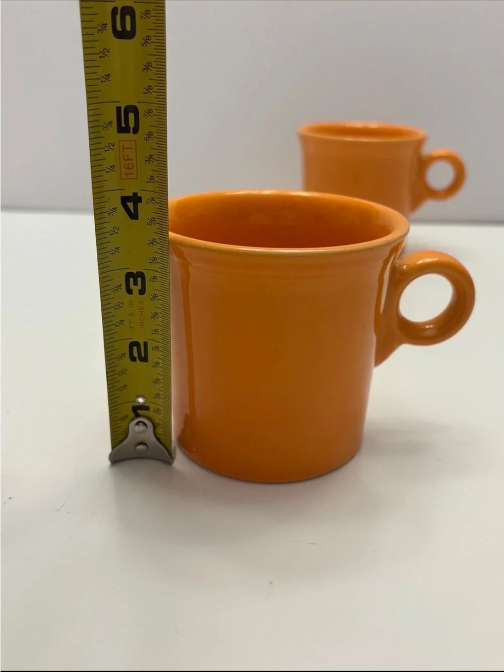 Set of Homer Laughlin  Fiesta fiestaware classic ring-handle mugs